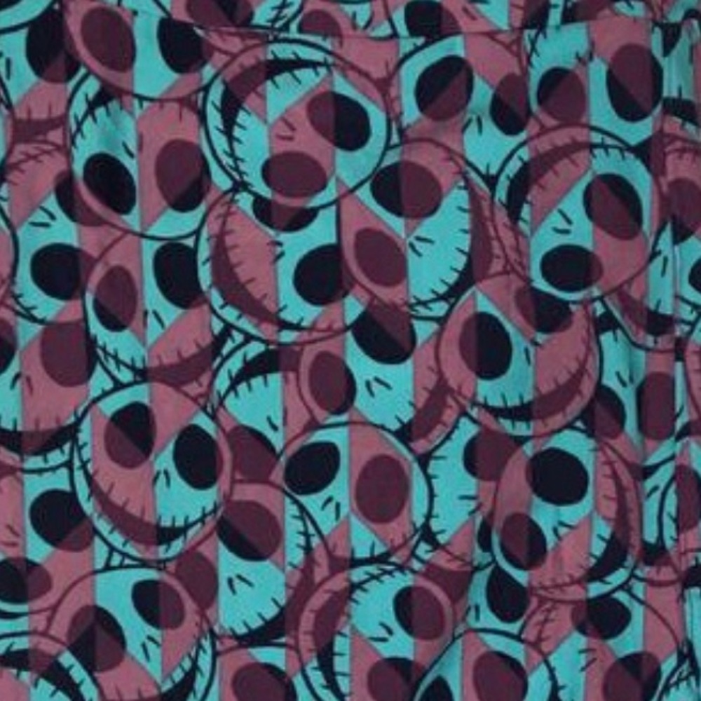Patterned NBC leggings featuring Jack in a Teal and Purple Design